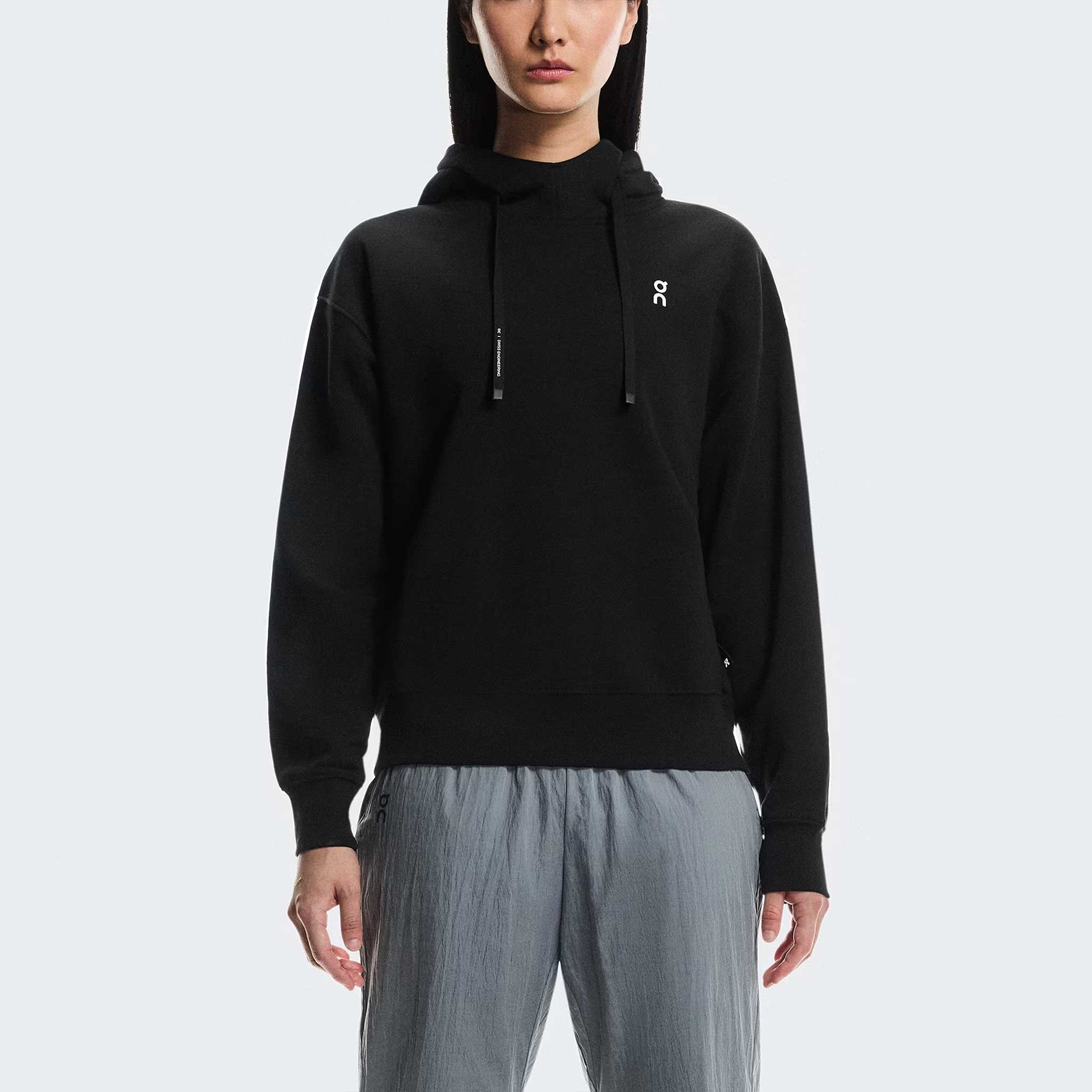 On Club Hoodie Smash Women's Tennis Apparel Black/Orchid