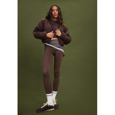 Stradivarius Puffer jacket with puff sleeves Brown XS