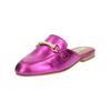 Pantolette STEVE MADDEN "STEVE MADDEN Pantoletten Leder", Damen, Gr. 38, pink (fuchsia), Leder, casual, Schuhe