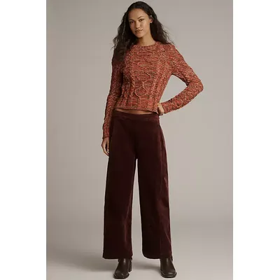 The Izzie Relaxed Pull-On Barrel Trousers by Pilcro: Corduroy Edition
