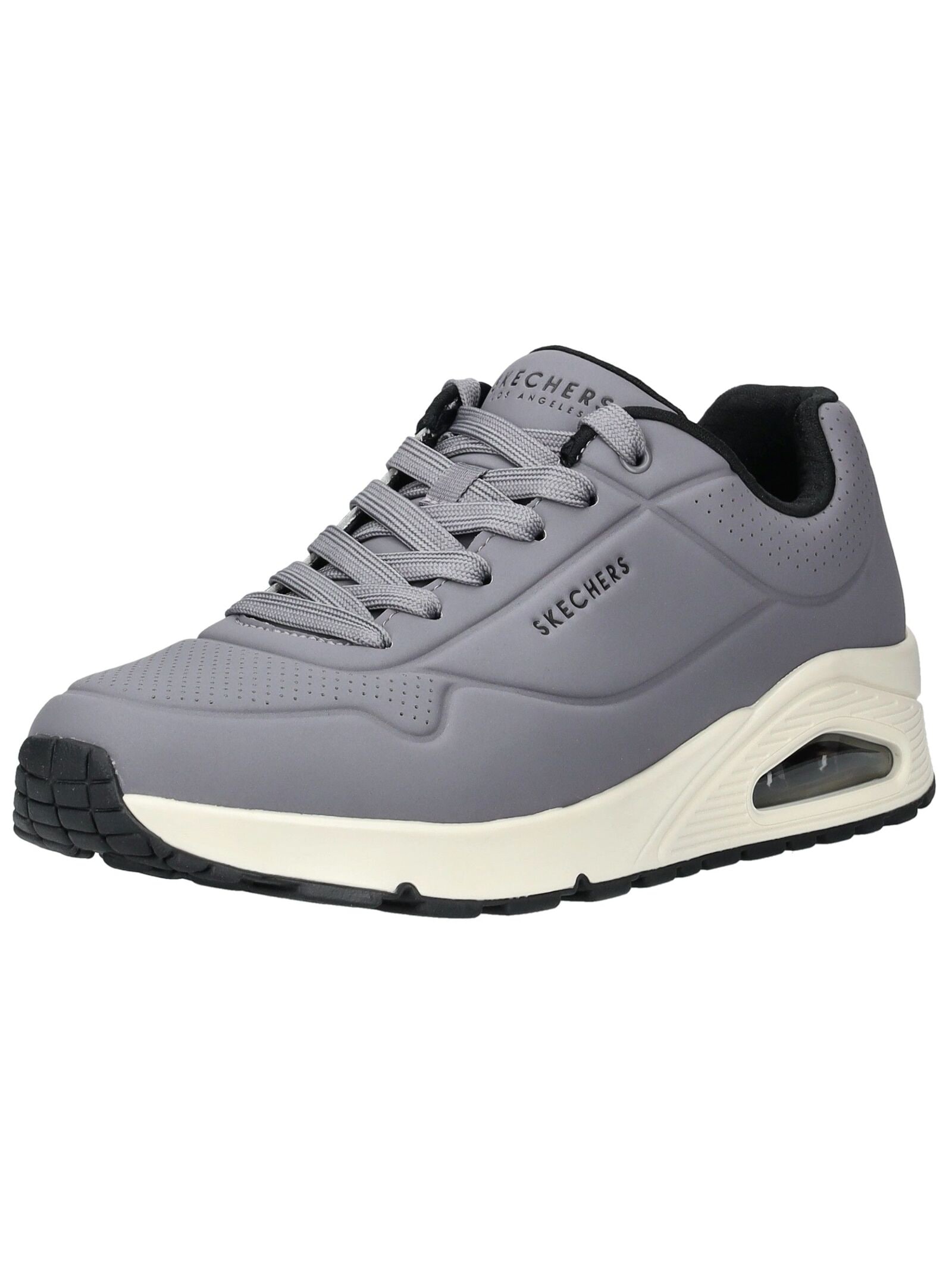 Sneaker SKECHERS "Skechers Sneaker Lederimitat", Damen, Gr. 41, grau, Lederimitat, Casual, Schuhe