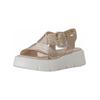 Keilsandalette GABOR "Gabor Sandalen Leder", Damen, Gr. 41, puder, Leder, casual, Schuhe