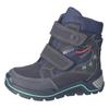 Winterstiefel RICOSTA "Grisu WMS: normal", Kinder, Gr. 26, blau (navy), Lederimitat, Textil, kontrastfarbene Details, casual, Schuhe, Klettstiefel Blinkfunktion, Größenschablone zum Download