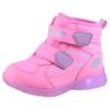 Klettstiefel SKECHERS "ILLUMI-BRIGHTS", Kinder, Gr. 21, bunt (pink, multi), Lederimitat, casual, Schuhe, Winterstiefel mit Blinkfunktion, Größenschablone zum Download