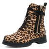 Schnürboots MARCO TOZZI BY GMK, Damen, Gr. 37, braun (leoprint), Textil, animal-print, modisch, Schuhe, Blockabsatz, Schnürstiefelette im Animal Look