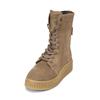 Stiefelette MARC O'POLO "mit praktischem Innenzipper", Damen, Gr. 37, grau (schwarz taupe), Obermaterial: 100% Leder (Rind), unifarben, Schuhe
