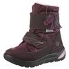 Winterstiefel RICOSTA "Garei WMS: normal", Kinder, Gr. 26, lila (brombeer), Textil, Lederimitat, Nylon, animal-print, Glitzer, casual, Schuhe, Snowboots mit Sympatex, Größenschablone zum Download