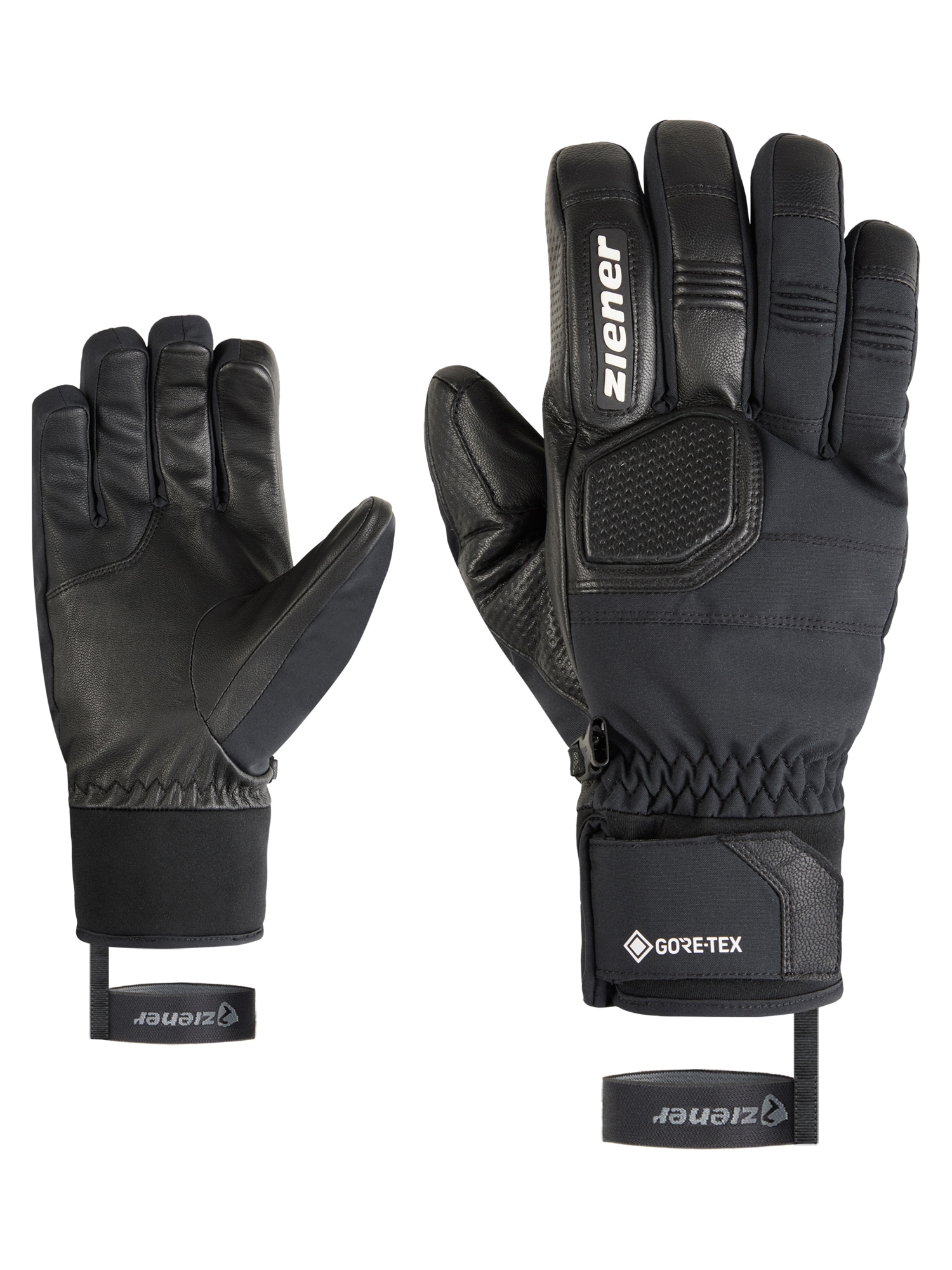 Skihandschuhe ZIENER "GINOS-Z GTX PR glove man", Herren, Gr. 8, schwarz, Materialmix, Handschuhe Image