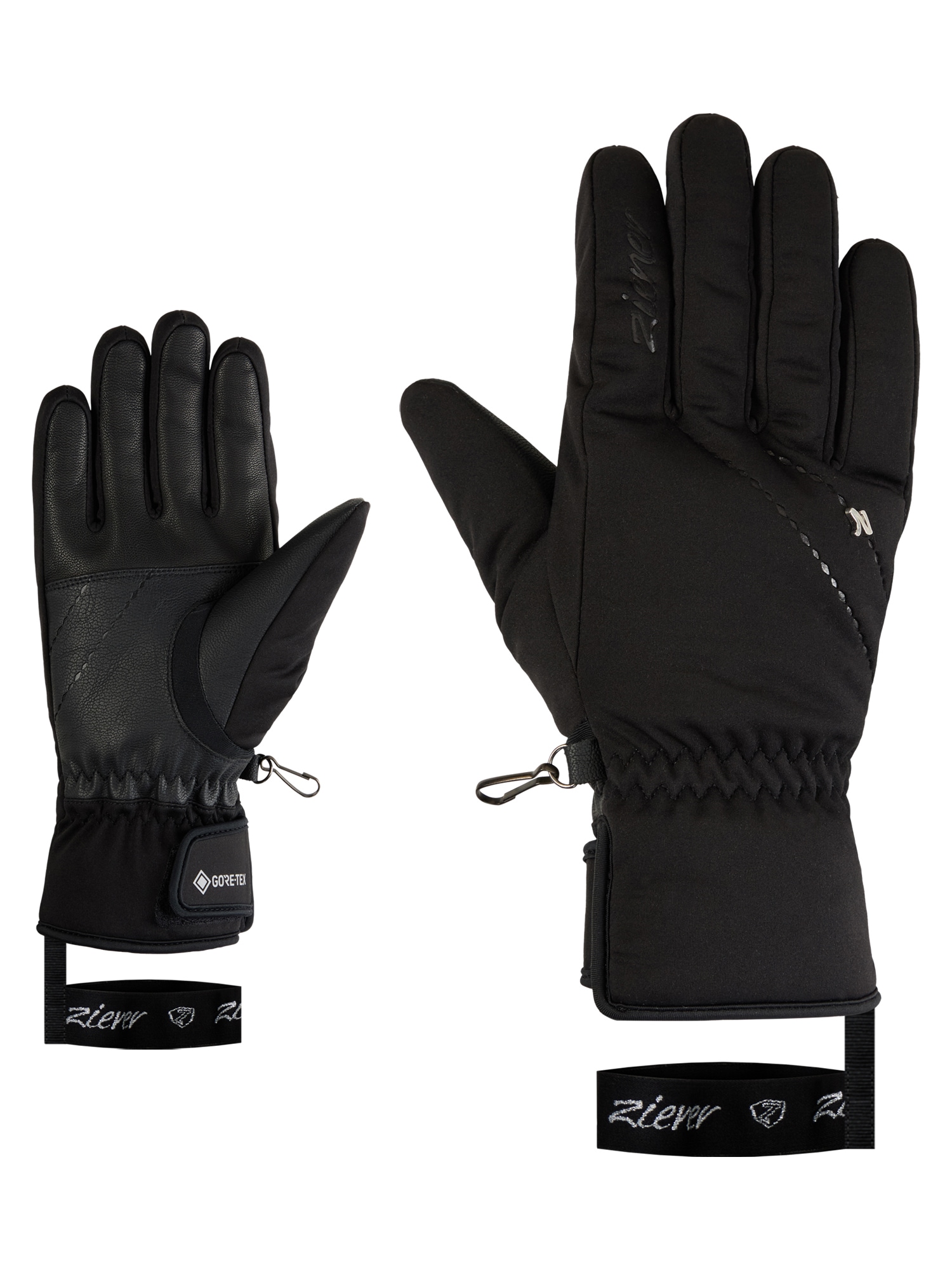 Skihandschuhe ZIENER "KAINOA-Z GTX glove lady", Damen, Gr. 8, schwarz, Materialmix, Handschuhe Image