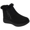 Winterboots SKECHERS "WILSHIRE BLVD-FRESH ZIP", Damen, Gr. 37, schwarz (schwarz, uni), Veloursleder, casual, Schuhe, Boots mit Reißverschluss