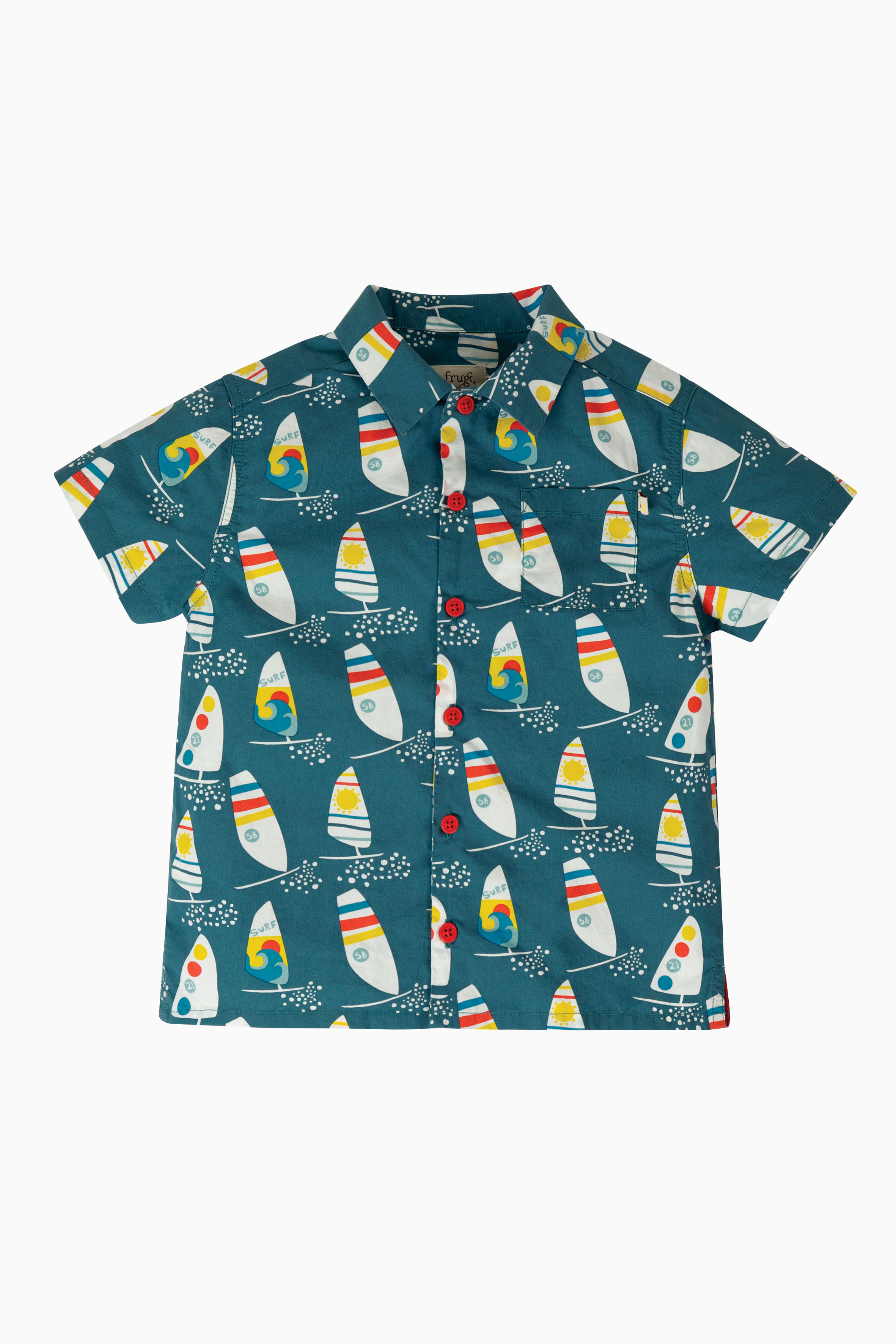 Frugi Boys Harvey Hawaiian Shirt - Blue - Size 0-3M | Frugi Sale | Discount Designer Brands