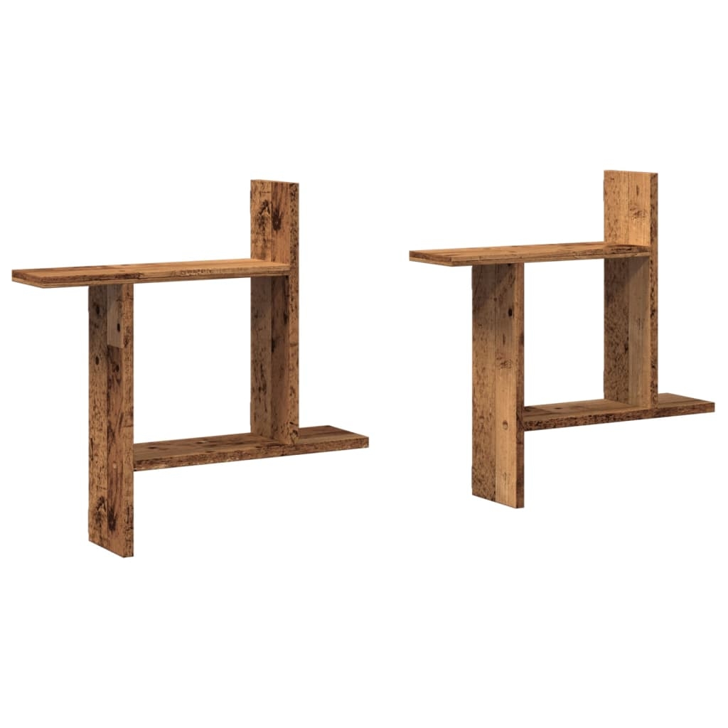 vidaXL Wandregale 2 Stk. Altholz-Optik 50x12x50 cm Holzwerkstoff Image