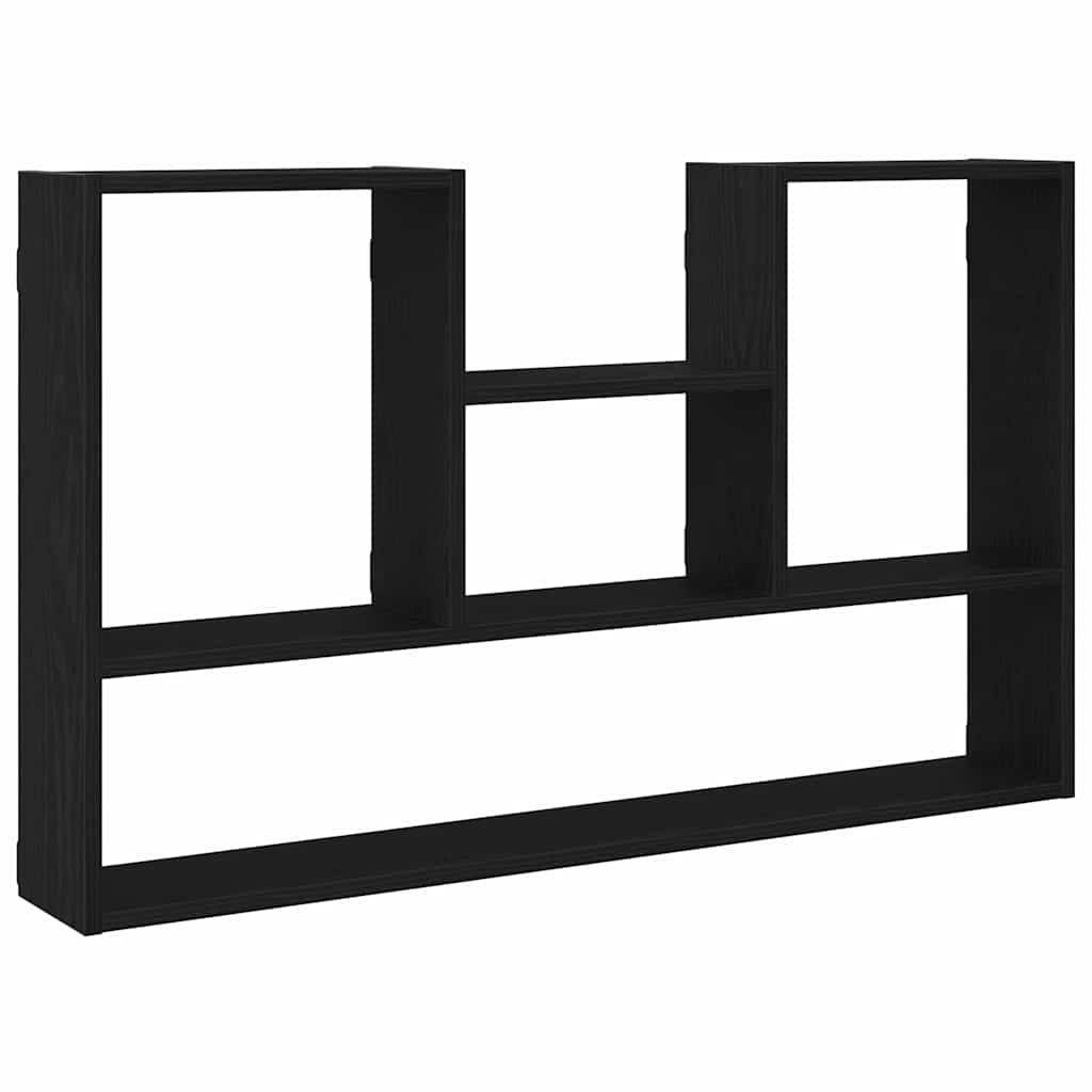 vidaXL Wandregal Schwarz Eichen-Optik 99x15x60 cm Holzwerkstoff Image