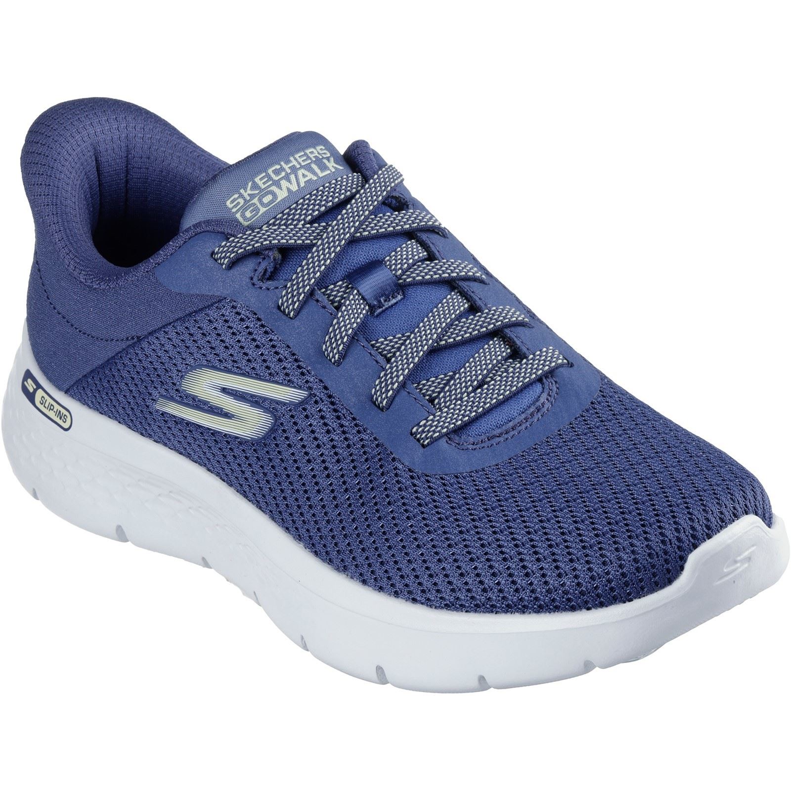 Skechers Go Walk Flex Textil Damen Blau/Grün Sneakers