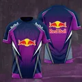 Red Bull Racing T-shirt homme surdimensionné nouveau T-shirt 3D imprimé Red Bull enfant manches courtes moto T-shirt homme
