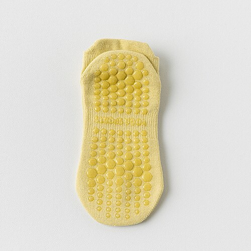Damen-Yogasocken, professionelle rutschfeste Pilates- und Tanz-Fitnesssocken, Sommer-Netzsocken mit kurzem Knöchelgriff, nahtlose Bodensocken für das Training Image