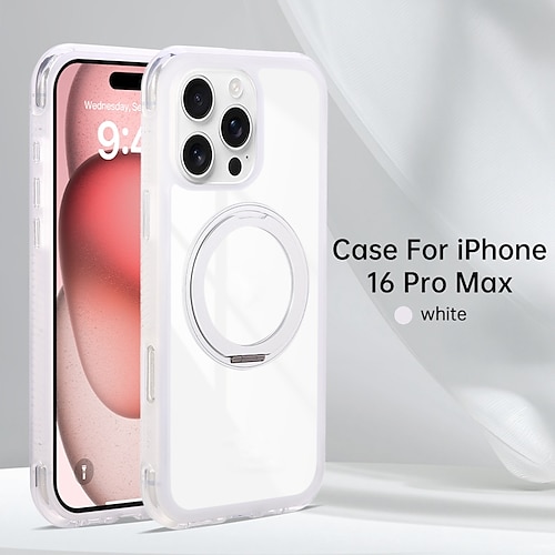 Handy Hülle Handyhüllen Für iPhone 17 Pro Max 17 Air 16 15 14 Pro Max Plus 13 Pro Max Rückseite Unterstützt kabelloses Laden Ständer Stoßfest Retro TPU Acryl Image