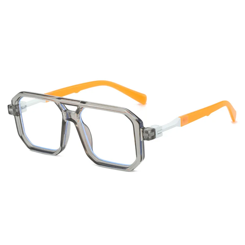Vintage Pilotenbrillengestell Blaulicht blockierende Brille Quadratisch Anti Blaulicht Brillengestell Punk-Stil Image