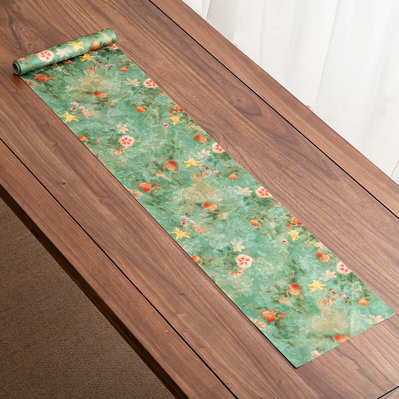 Chinesische wasserdichte Nachahmung Teematte Trockenkissen Zen Stoff Tisch Flagge Tee Flagge Teezeremonie Japanischer Teetisch langer Teetisch f