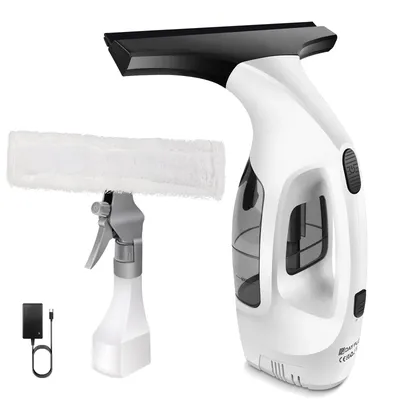 Cordless Window Vac Cleaner & Spray Bottle, Suction Nozzle: 280 Mm For Windows, Tiles, Mirrors & Shower Streak-Free Cleaning