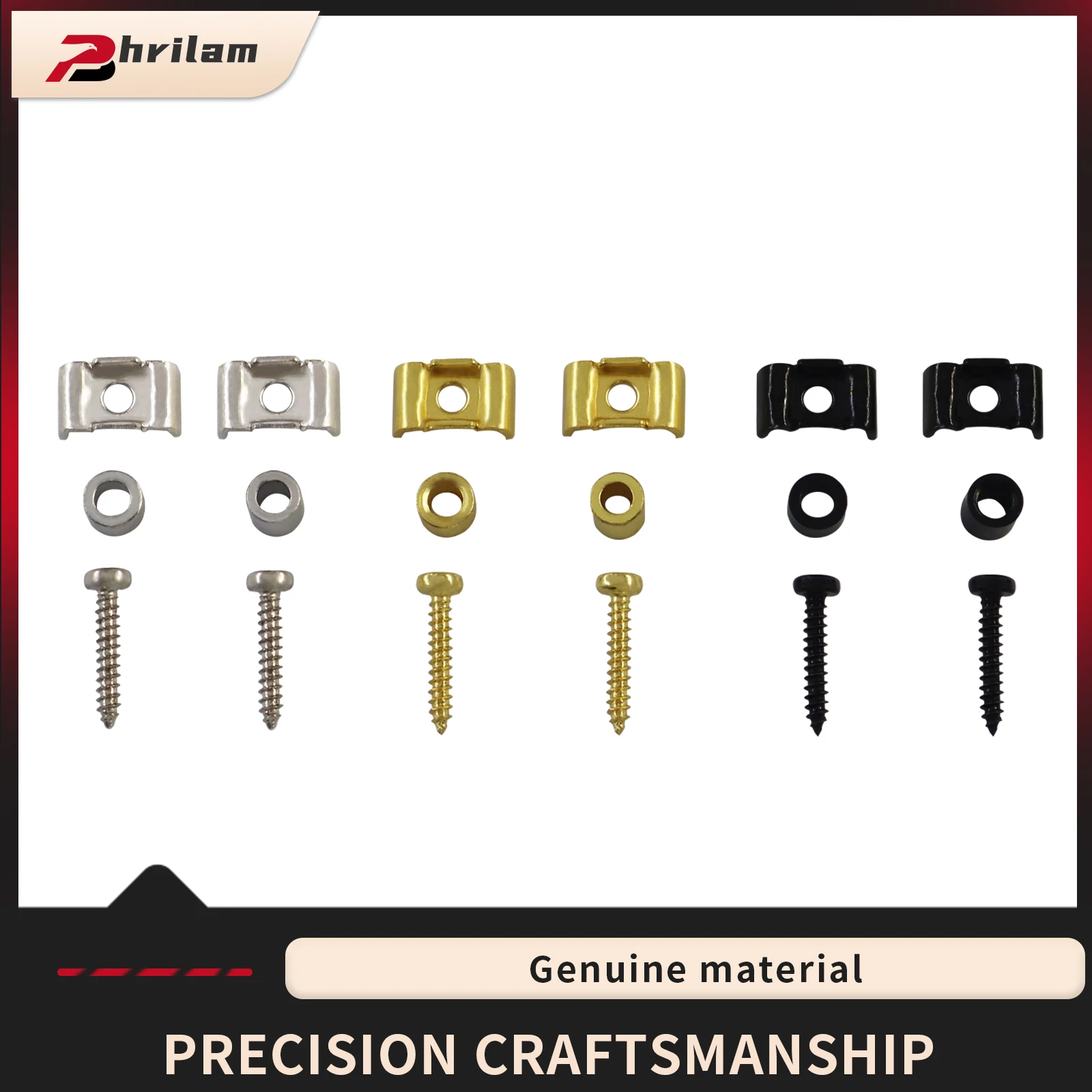 Zubehör für Saitenschnallen für E-Gitarre, Kopfschloss, Saitenstabilisator, schmetterlingsförmige runde Säule, geeignet für ST/SQ/TL Image