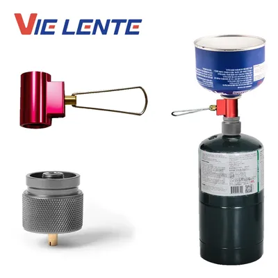 Butane Gas Refill Adapter Camping Gas Canister Adapter Gas Saver Fuel Transfer Adapter Refilling Connector