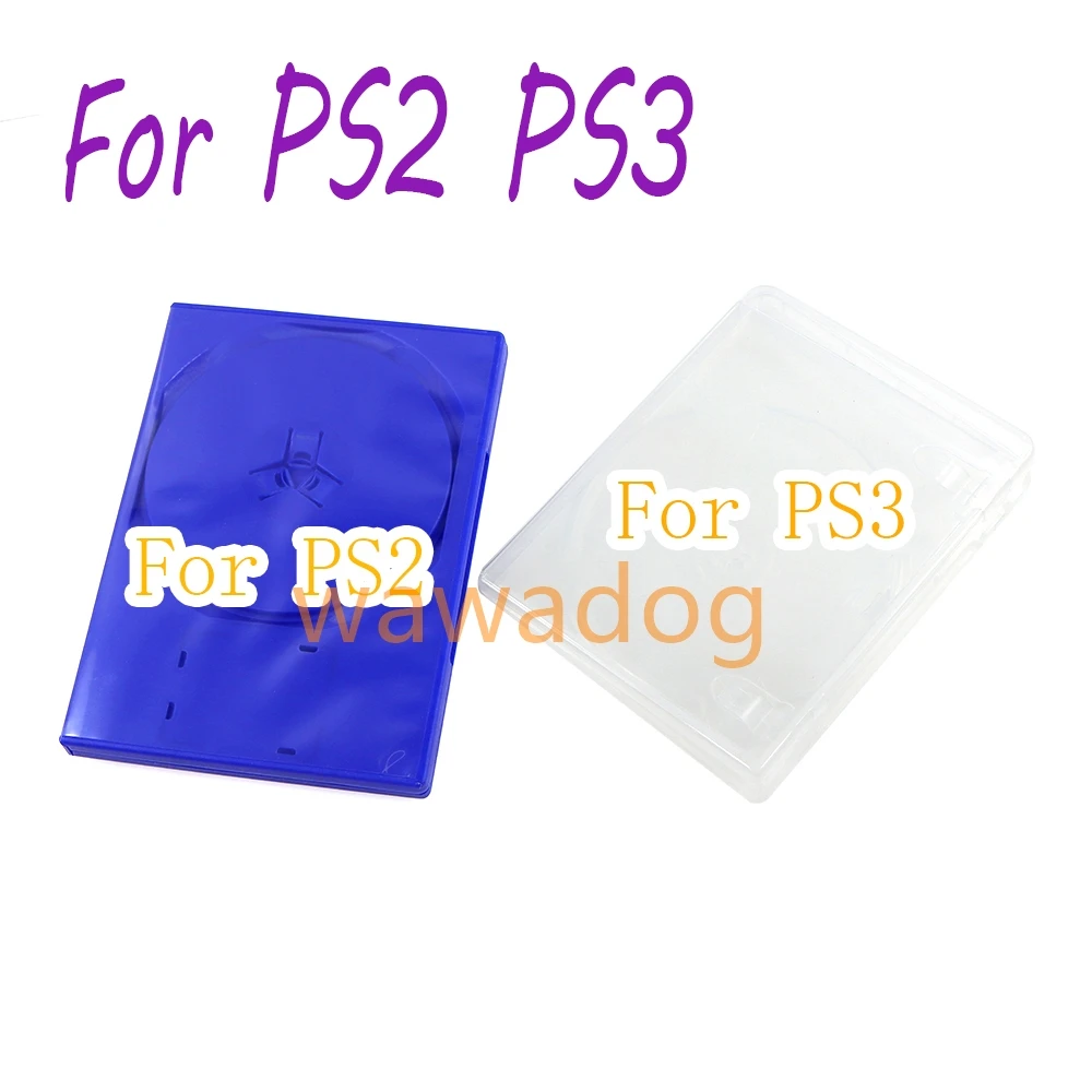 15pcs Replacement Case For PS2 PS3 Disc Spare Clear White Blue Game For Playstation 2 3 Box CD