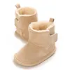 Einfarbige Winter-Baumwollschuhe mit Samt-Schneestiefeln, 0–1 Jahre alte Baby-Jungen und Mädchen, warme Babyschuhe, Schuhe mit weichen Sohlen, Turnschuhe