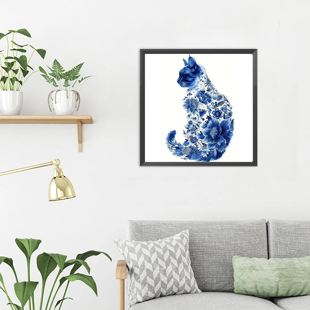 Malen-nach-Zahlen-Set auf Leinwand, DIY-Ölkunstbild, Heim-Wanddekoration, 40 x 40 cm Image