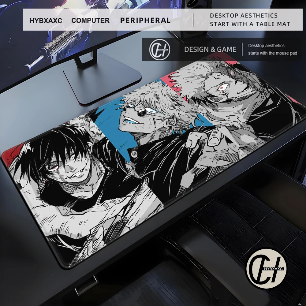 Anime Jujutsu Kaisen Mauspad XXL Spielzubehör Büro Gamer Tastatur Schreibtischunterlage Rutschfestes Laptop Satoru Gojo Mauspad Image