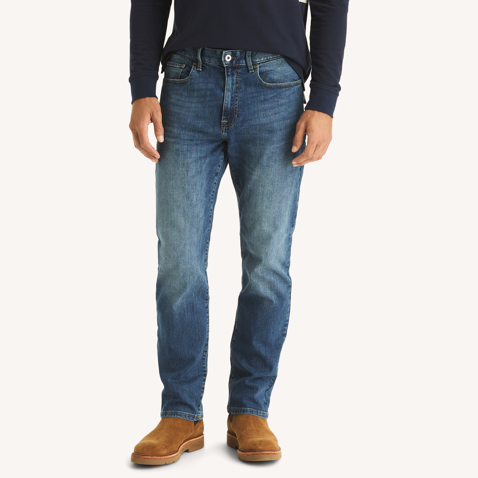 Nautica Men's Vintage Straight Stretch Denim 484 (Nautica Blue), 34x30