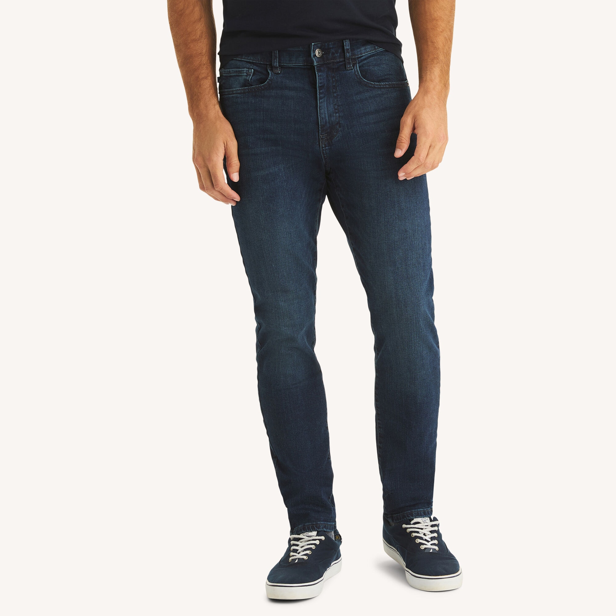 Nautica Men's Athletic Slim Stretch Denim 469 (Marine Blue), 42x32