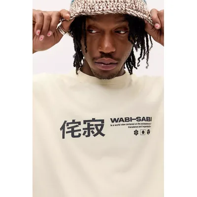UO Ecru Wabi Sabi T-Shirt - Cream S at Urban Outfitters