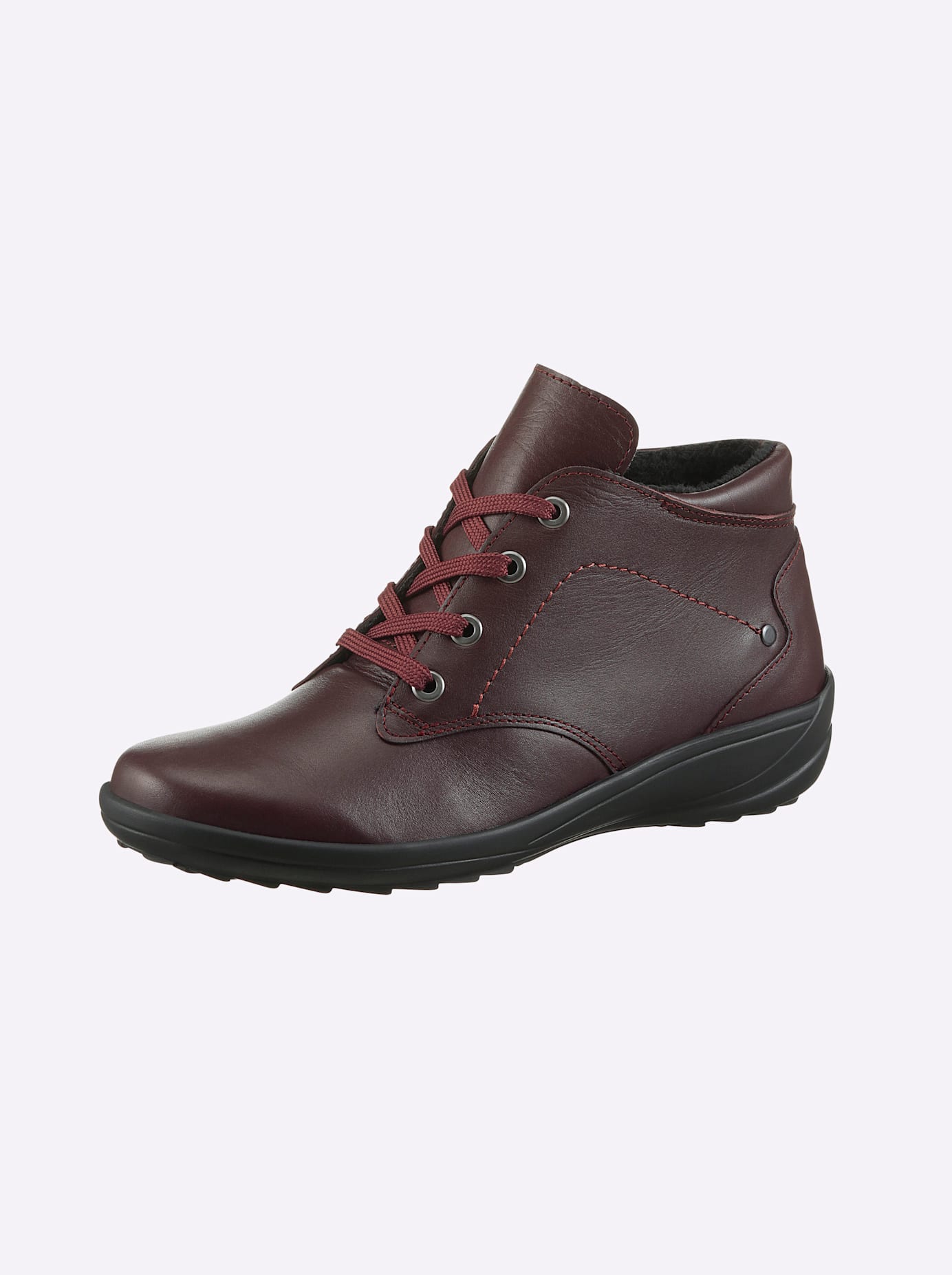 Stiefelette CLASSIC, Damen, Gr. 41, rot (bordeaux), Glattleder, Rindsleder, Schuhe