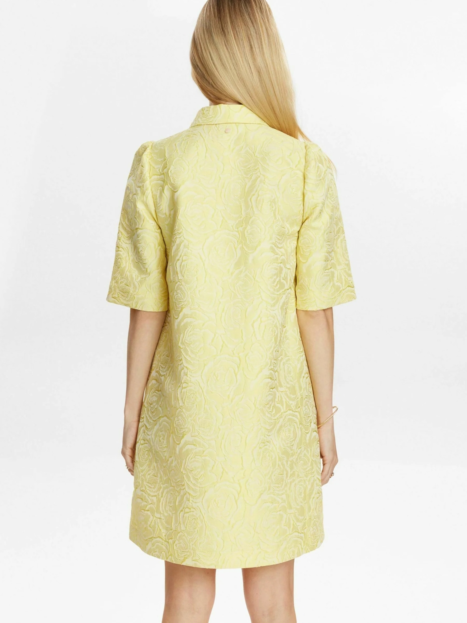 Jerseykleid NÜMPH "Nümph Dress NUVILSA", Damen, Gr. 42, golden haze, Obermaterial: 98% Polyester, 2% Elasthan, Kleider Image