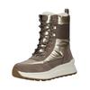 Schnürstiefelette GEOX "Geox Stiefelette Leder/Textil", Damen, Gr. 39, grau (taupe), Leder, Textil, casual, Schuhe
