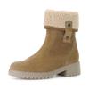 Winterboots GABOR "GENUA", Damen, Gr. 42, braun (hellbraun), Veloursleder, Textil, casual, Schuhe, Blockabsatz, Winterstiefelette, mit Reißverschluss, G-Weite