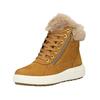 Schnürstiefelette GEOX "Geox Stiefelette Leder/Textil", Damen, Gr. 38, braun, Leder, Textil, casual, Schuhe