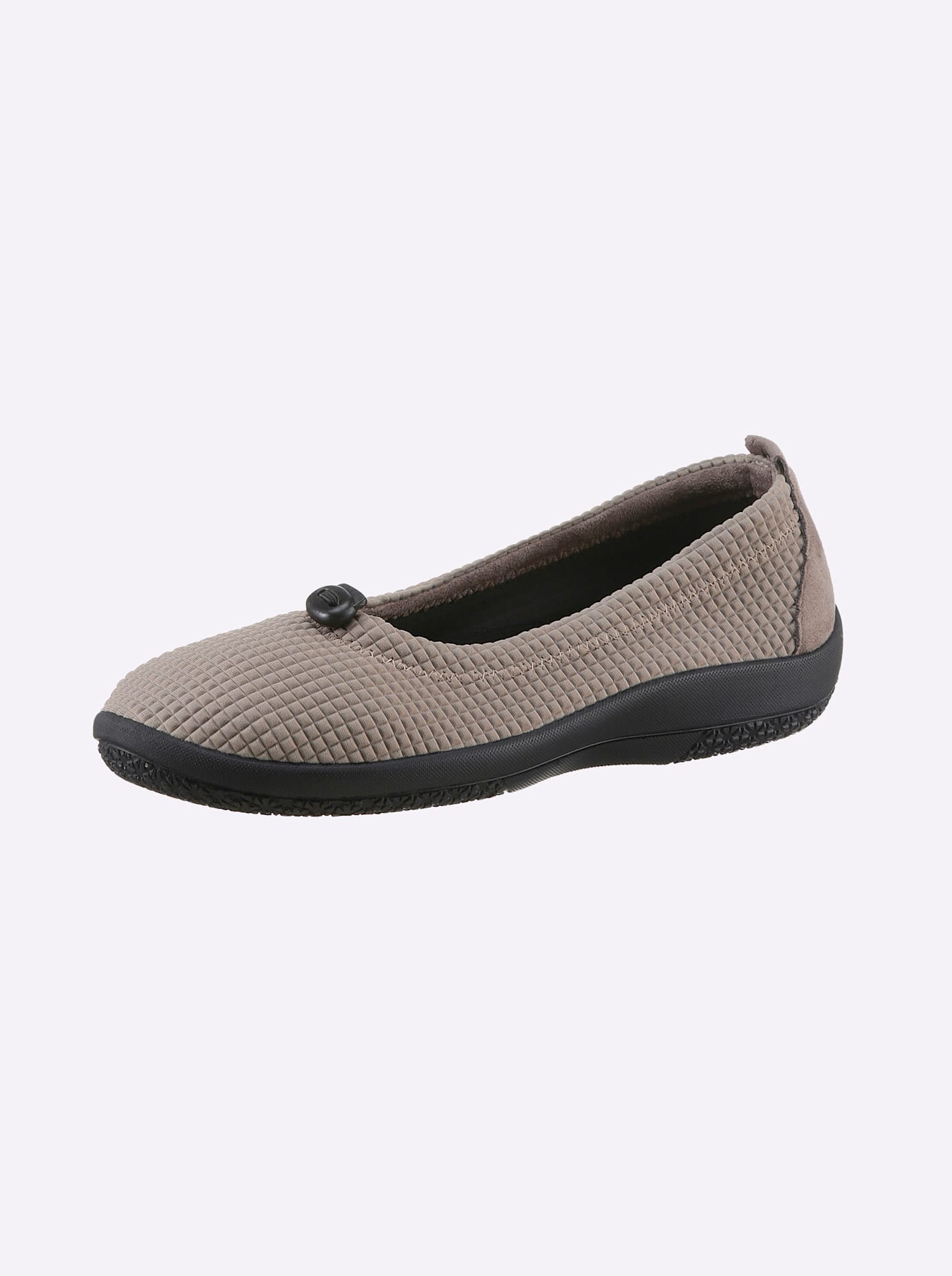 Ballerina CLASSIC, Damen, Gr. 38, grau (taupe), Textil, Schuhe