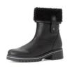 Winterboots GABOR "GENUA", Damen, Gr. 38, schwarz, Glattleder, Textil, casual, Schuhe, Blockabsatz, Winterstiefelette, mit Reißverschluss, G-Weite