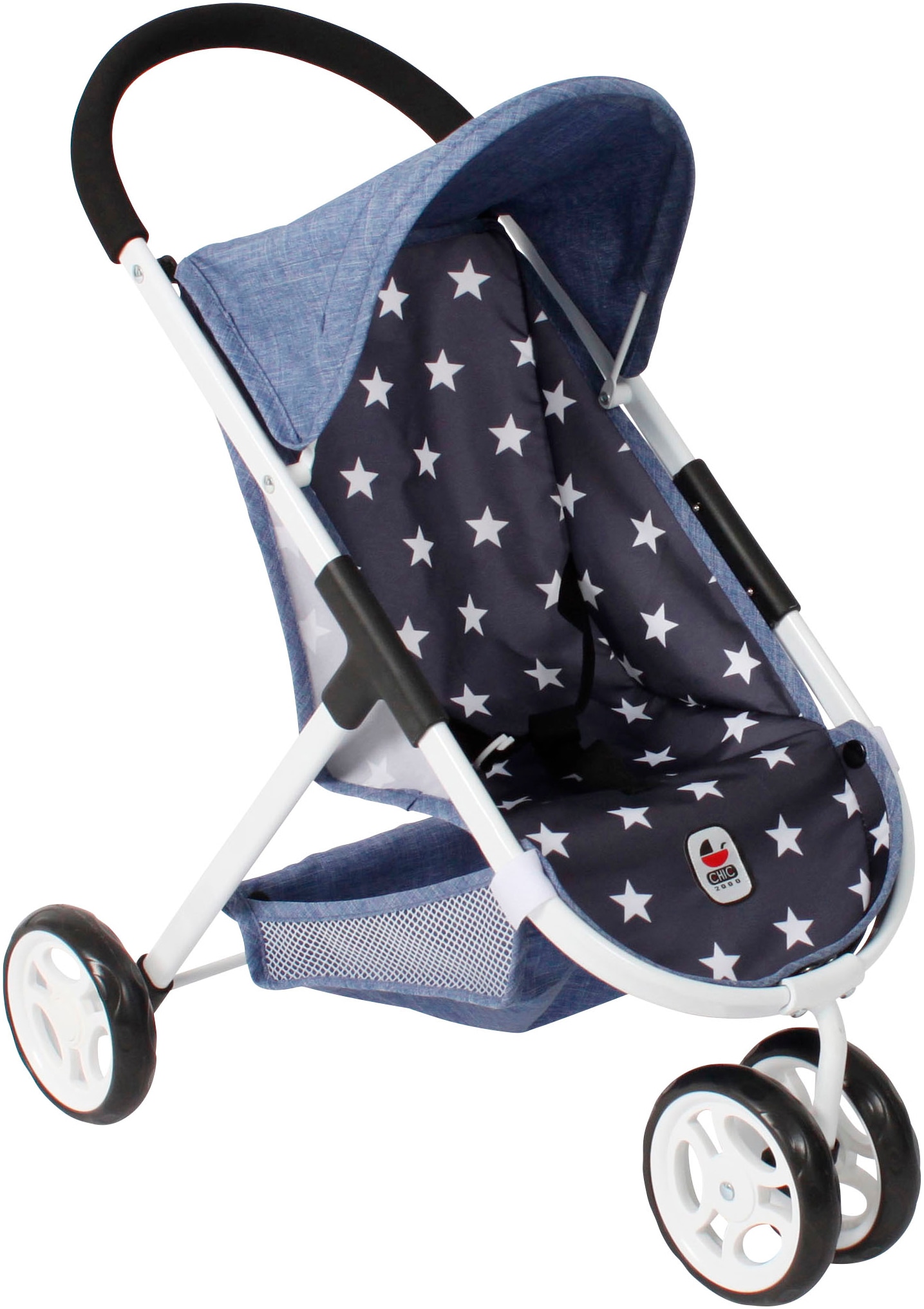 Puppenbuggy CHIC2000 "Speedy", blau (navy), Puppenwagen, KinderB:35cm H:59cm T:54cm, Metall, Polyester, Kunststoff, mit leichtgängigen Doppelrädern, B:35cm H:59cm T:54cm Image