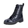Schnürstiefelette RIEKER "Rieker Stiefelette Lederimitat", Damen, Gr. 39, blau (dunkelblau), Lederimitat, casual, Schuhe