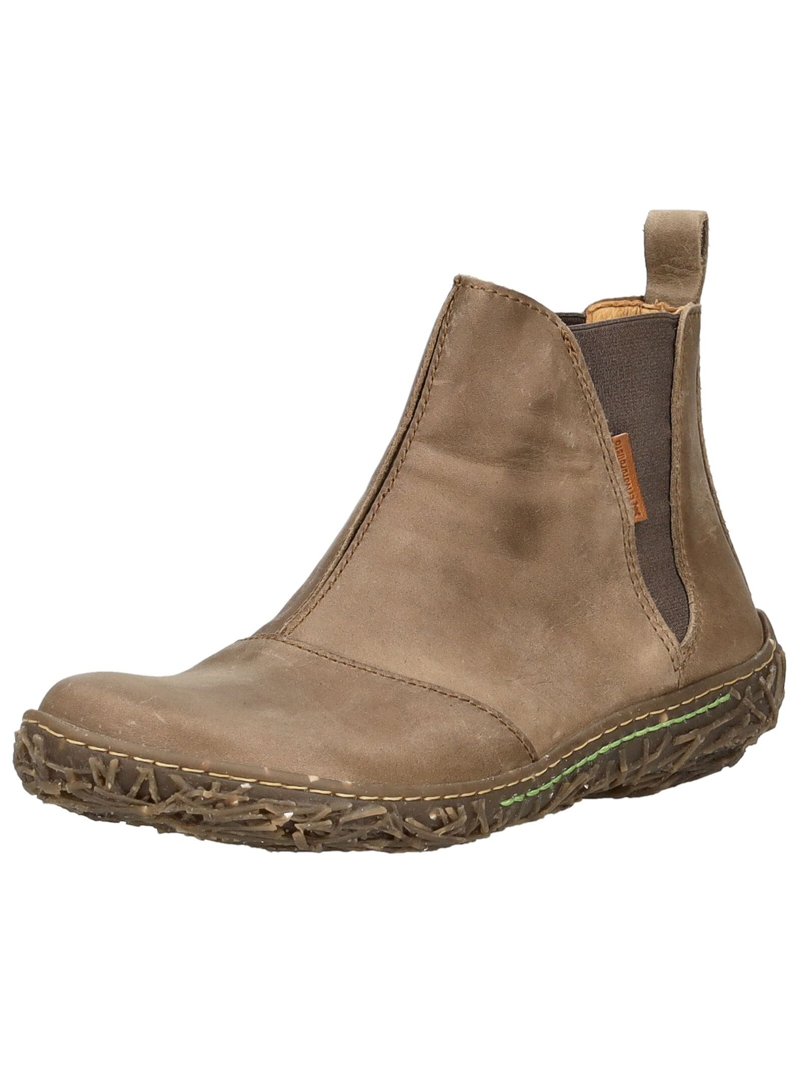 Stiefelette EL NATURALISTA "El Naturalista Stiefelette Leder/Textil", Damen, Gr. 39, stone, Leder, Textil, Schuhe