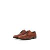 Schnürschuh JACK & JONES "JFWRAYMOND", Herren, Gr. 45, braun (cognac), Leder, elegant, Schuhe, mit Ziernähte