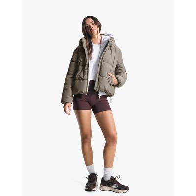 Bershka Water-Resistant, Windproof & Thermal Insulation Puffer Jacket Women S Khaki