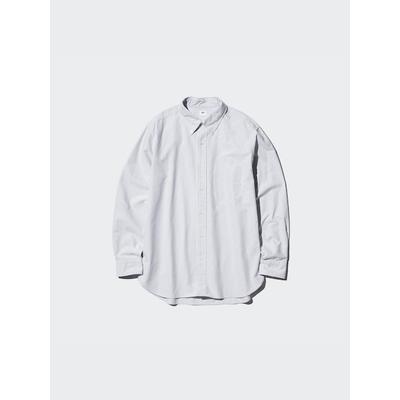Uniqlo - Oxford Regular Fit Shirt (stripe) - Grey - M