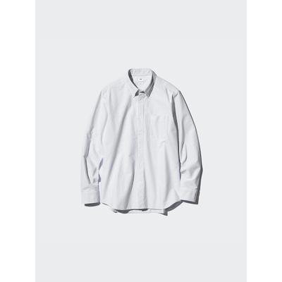 Uniqlo - Oxford Shirt (stripe, Slim Fit) - Grey - XS