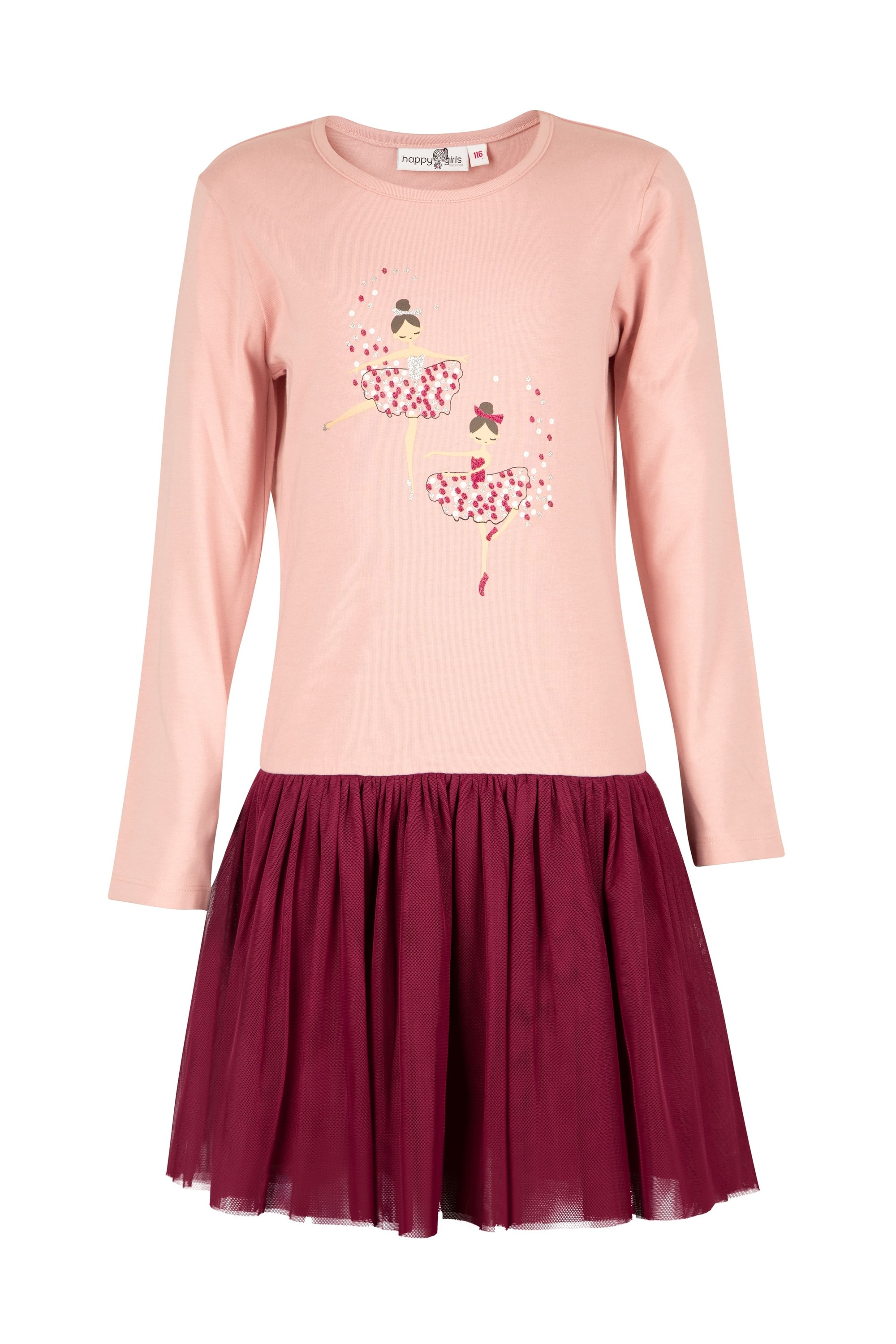 Sommerkleid HAPPY GIRLS "dress", Mädchen, Gr. 128, EURO-Größen, rosa (dusty rose), Stoff, 100% Baumwolle, normal, Kleider Image
