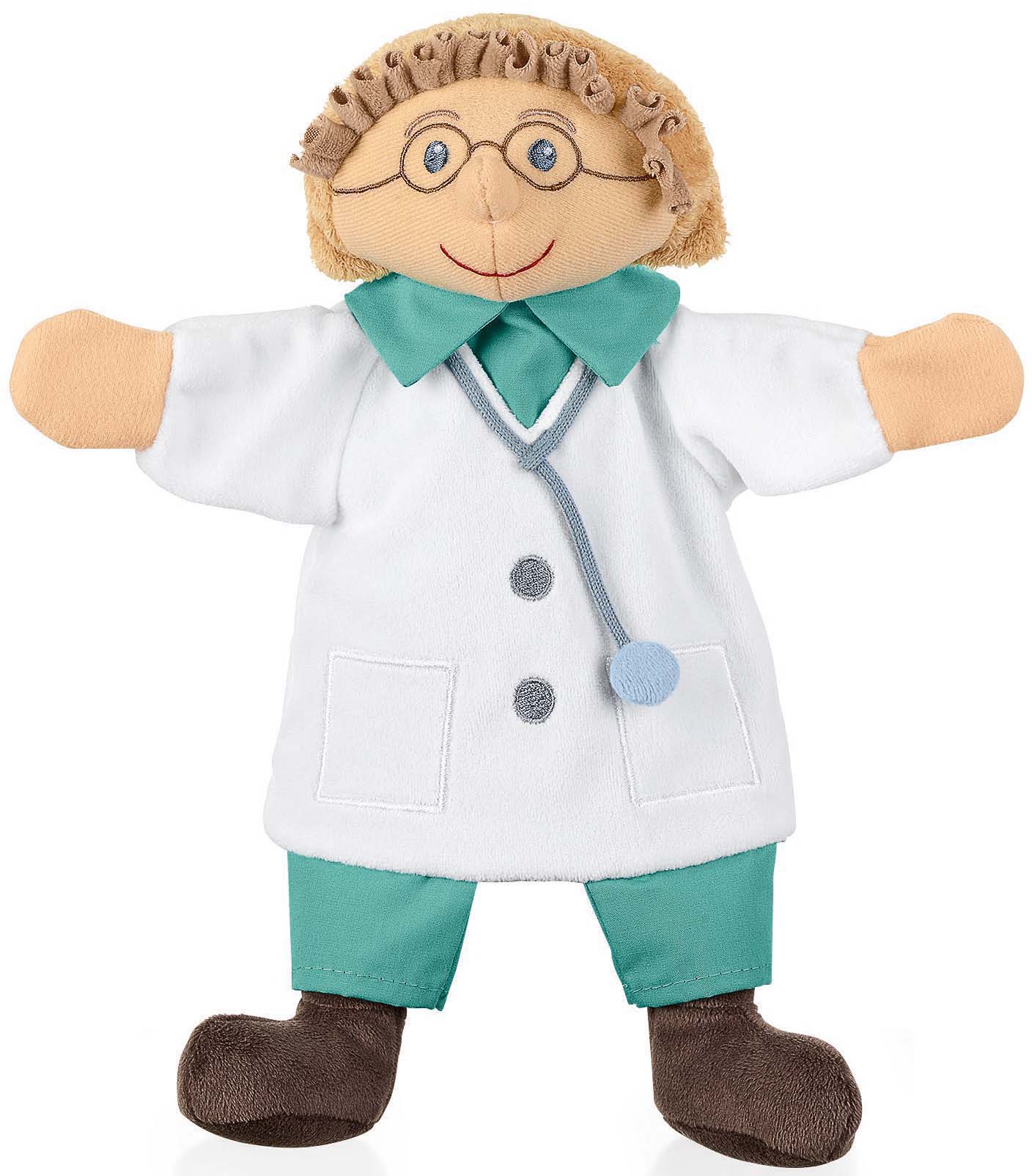 Handpuppe STERNTALER "Arzt", weiß, Puppen, KinderH:28cm, Polycotton, Softvelour, H:28cm