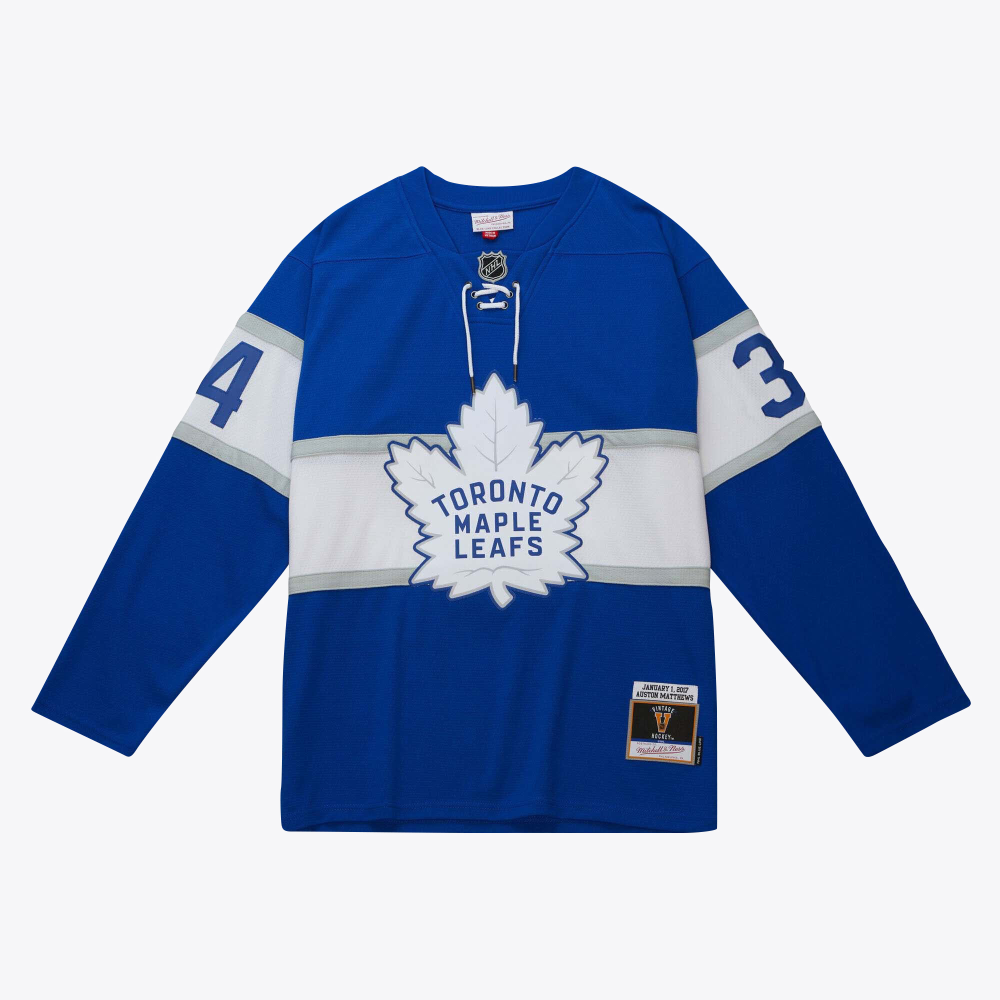 Toronto Maple Leafs Auston Matthews 1995 Power Play Centennial Classic Trikot von Mitchell & Ness – Blau – Herren Image